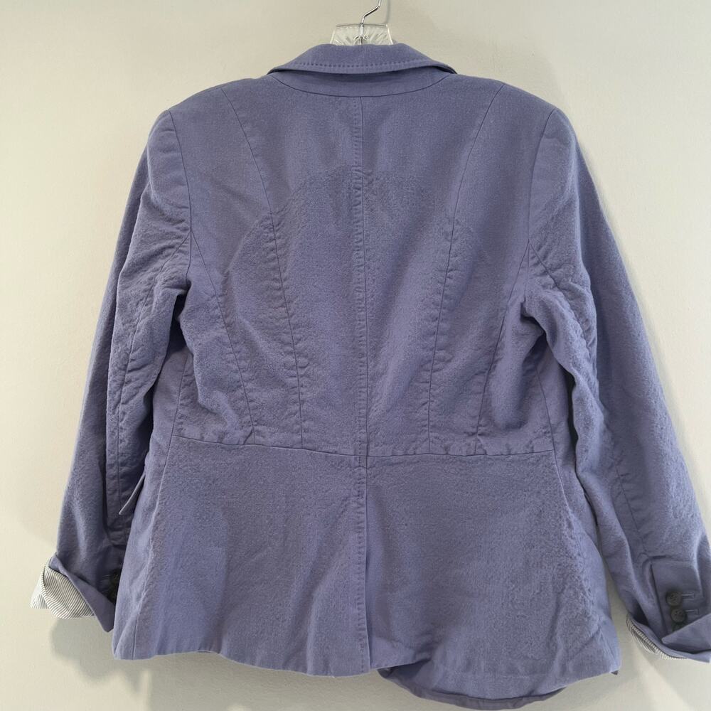 Talbots Italian Flannel Blazer Periwinkle Size 8 - Picture 3 of 9